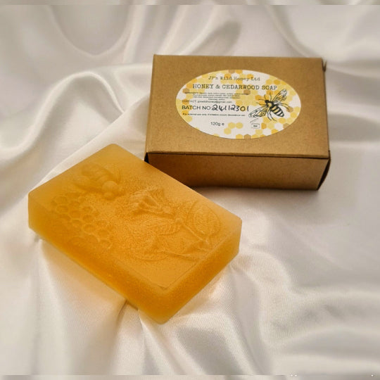 "Revel in Nature's Luxury: Honey & Cedarwood Soap – Pure, Organic Bliss for Skin & Senses"