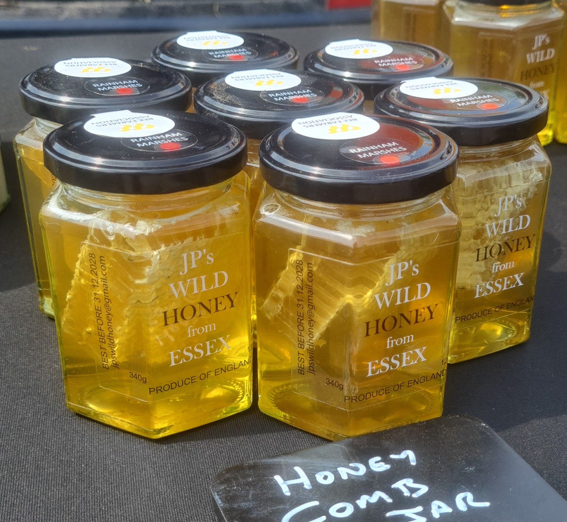 "Golden Bliss: Honeycomb Indulgence in a Jar - Elevate Your Sweet Experience"